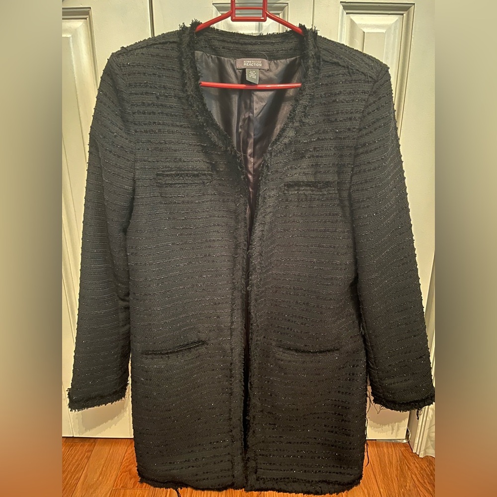 Kenneth Cole Reaction Textured Black Blazer
